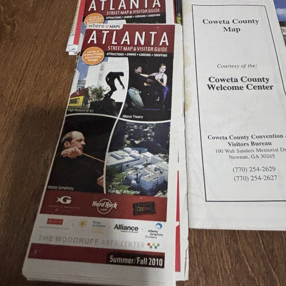 Georgia Atlanta Coweta County Newnan Road Maps Lot of 11 - Picture 2 of 9